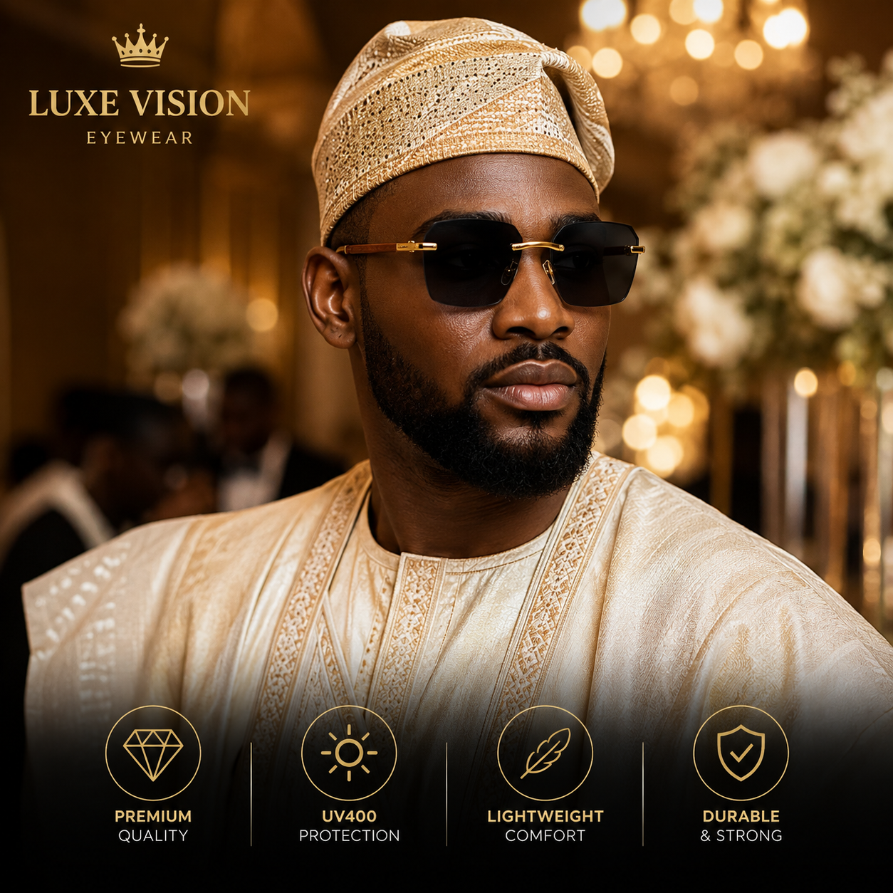 Luxe Vision Premium Rimless Eyewear